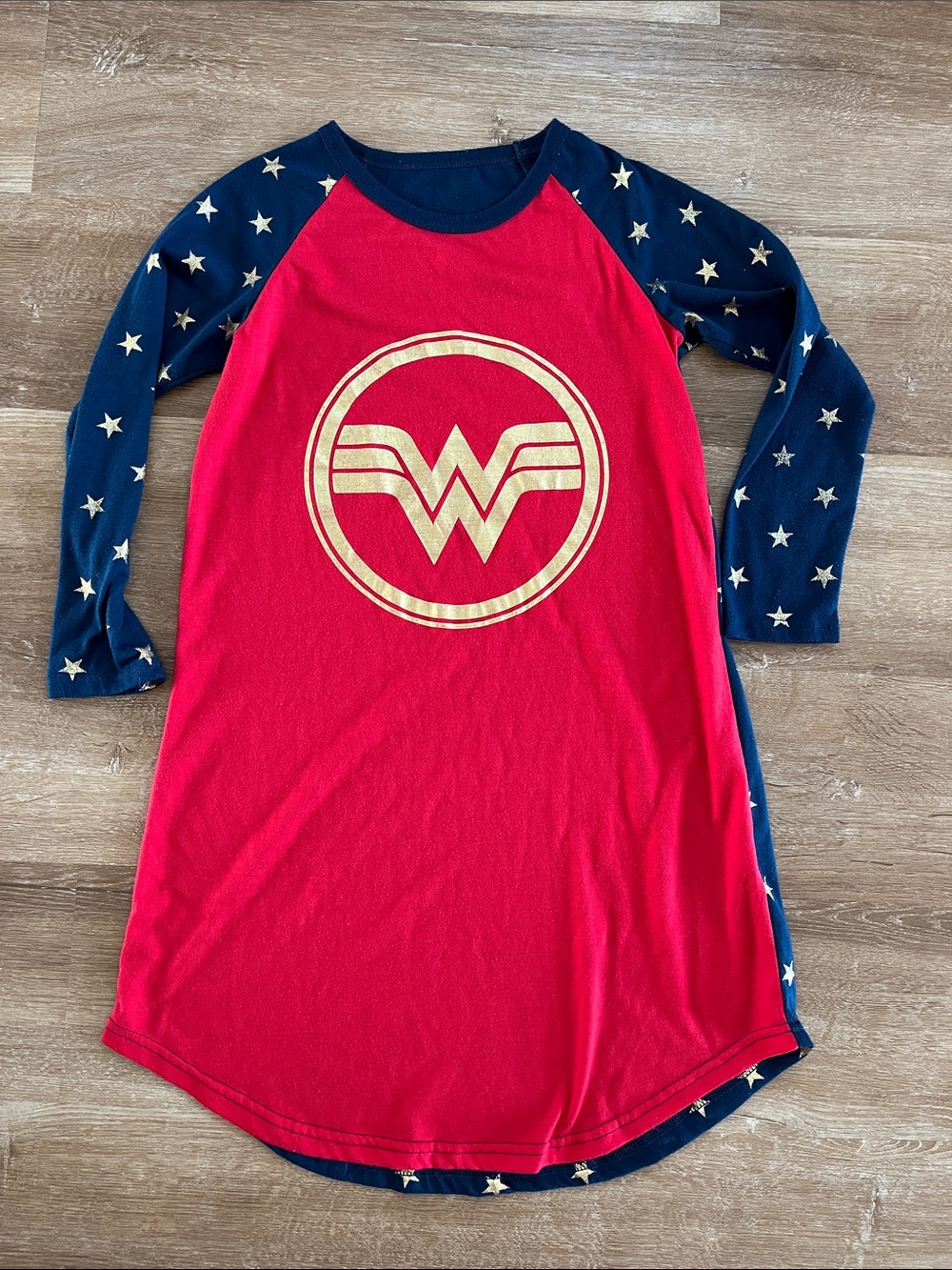 Kids Red & Navy Long Sleeve Nightshirt